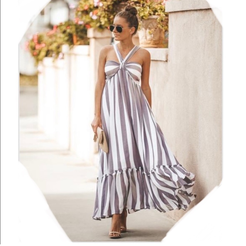 Vici white and pale purple maxi.